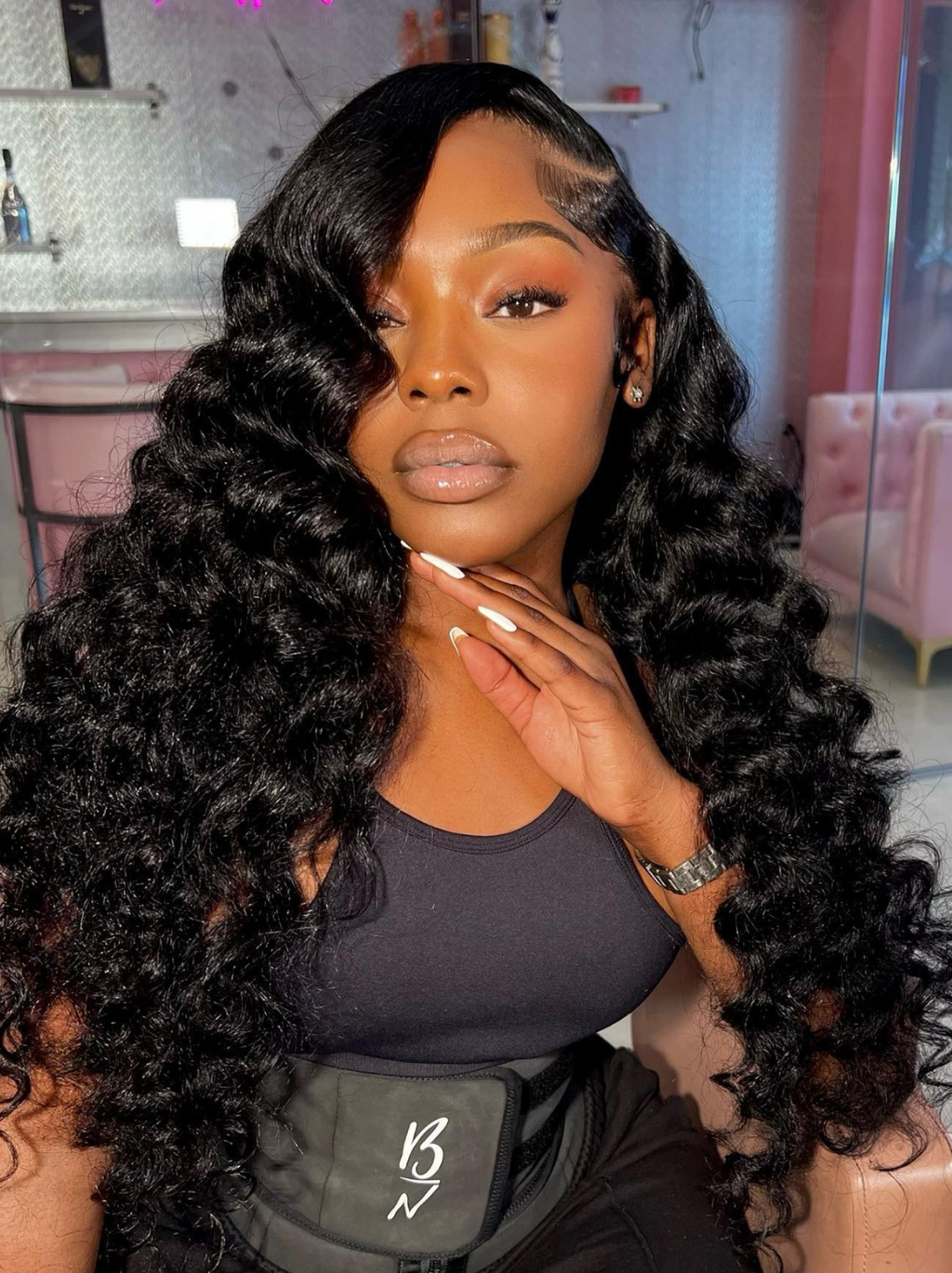 Dorsanee Large Circumference Cap Loose Deep Wave Human Wigs For Big Heads 13x4 Lace Front Hair