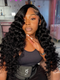 Dorsanee Wand Curls Loose Deep Wave 13x4 Double Drawn Lace Frontal Human Hair Wigs