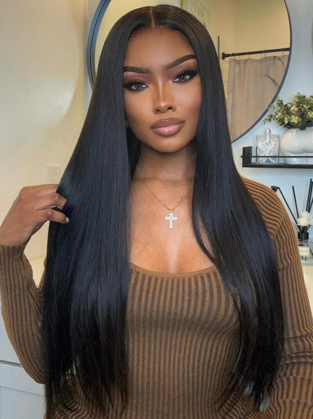 Dorsanee M-Cap  Pre-bleached Pre Cut 9x6 Lace Closure Wear Go Glueless Straight Wigs 180% Density