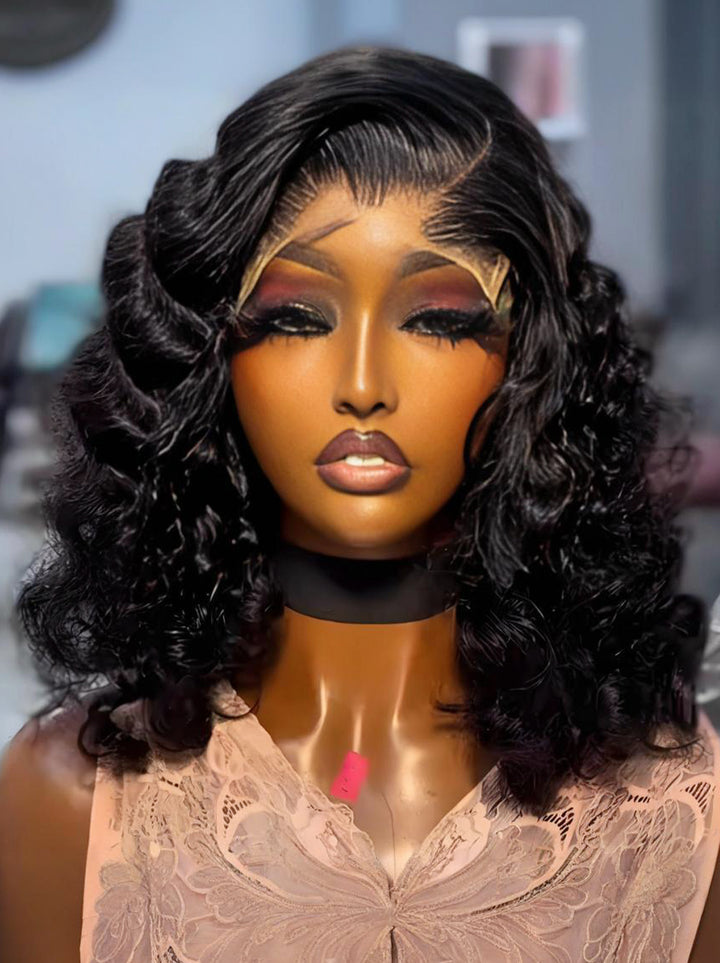 Dorsanee Elegant Natural Bouncy Loose Curls 13x4 Lace Front Virgin Human Hair Wigs