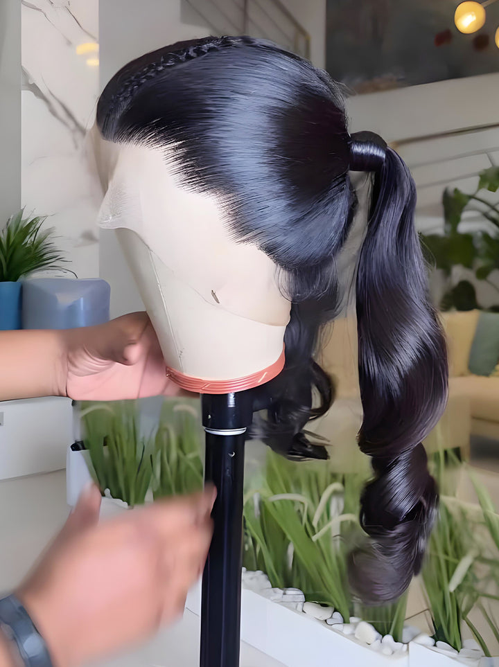 Dorsanee Full Lace Frontal Free Part Anywhere Ponytails Friendly Human Hair Wigs