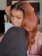 Dorsanee Reddish Brown With Dark Roots 13x4 Lace Front Human Hair Wigs