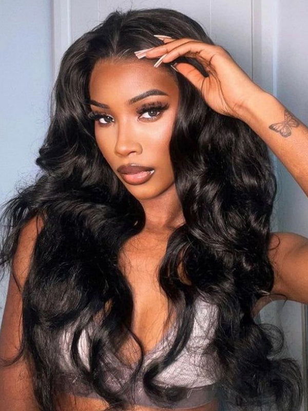 Dorsanee Hair Glueless Body Wave Hair 13*4 Frontal HD Lace Wigs Pre Plucked Virgin Human Hair For Women