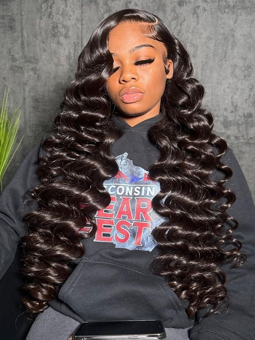 250 Density Pre plucked 13x4 HD Lace Frontal Loose Wave Human Hair Wig Dorsanee Hair