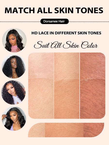 HD lace wigs are made with Swiss lace, which is super undetectable and invisible lace that can fit different skin tones. It gives you the most natural and realistic look ever.