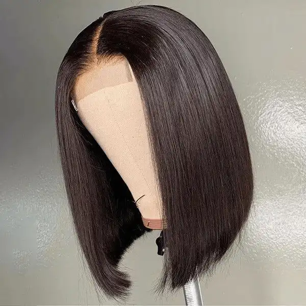 Dorsanee Hair #1B Short Straight Hair Bob Wig 13x4/4x4 Lace Frontal 180% Density Human Hair Wigs For Women