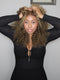Dorsanee Honey Brown Highlight 13x4 Lace Front Virgin Human Hair Wigs 200 Density