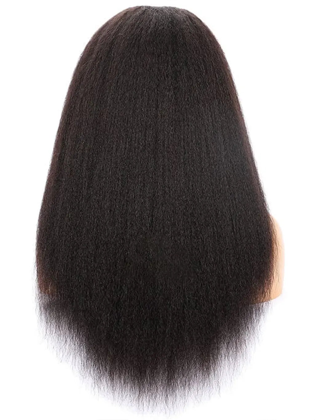 V Part Wig Human Hair Kinky Straight Human Hair Wigs for Black Women 150% Density Yaki V Part Wig Human Hair Upgrade U Part Glueless Full Head Clip In Half Wig V Shape Wigs Yaki Straight Human Hair Wigs