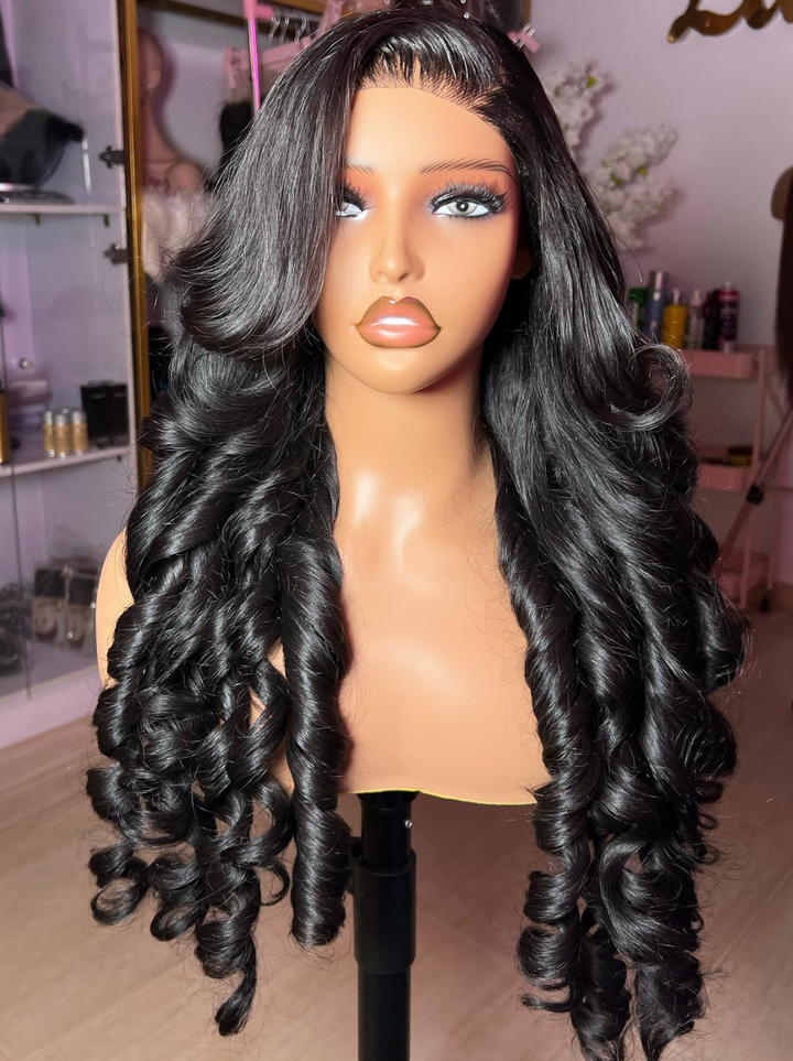 28=$199 💥 Dorsanee 13x4 Water Deep Wave HD Lace Frontal Human Hair Wigs Natural Color