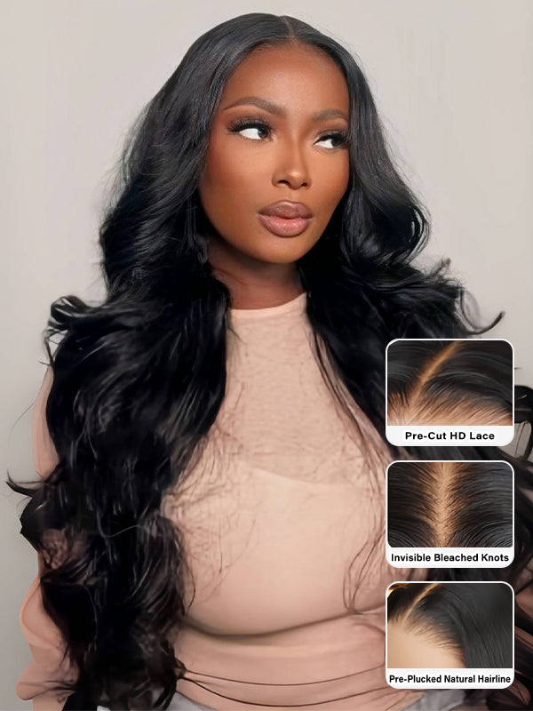 Dorsanee M-Cap 9x6 Lace Wear Go Glueless Body Wave Pre-bleached Wigs 180% Density