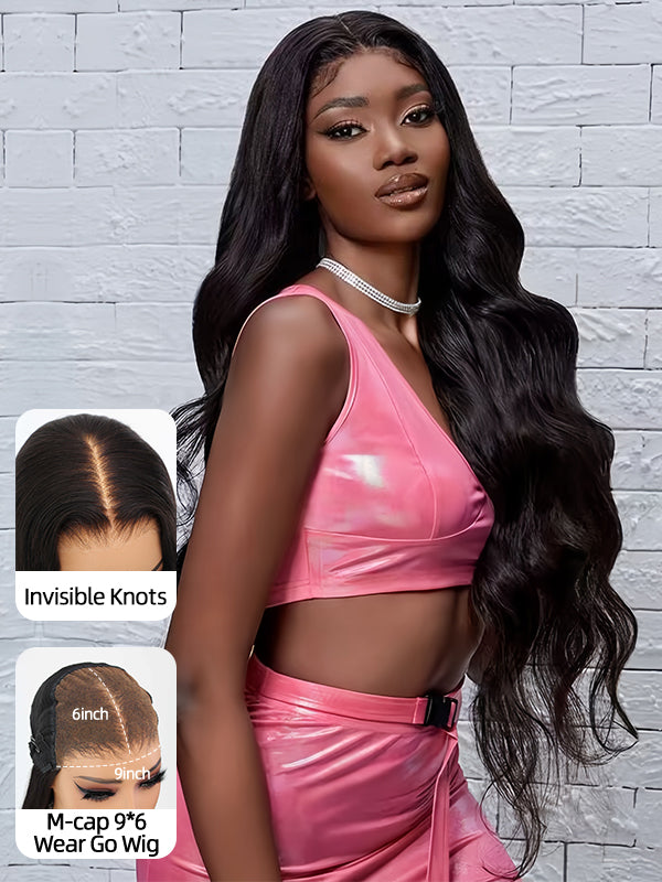 Dorsanee M-Cap 9x6 Lace Wear Go Glueless Body Wave Pre-bleached Wigs 180% Density