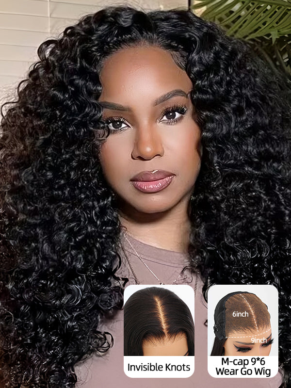 Dorsanee M-Cap 9x6 Lace Wear & Go Wigs Kinky Curly Pre-bleached Wig 180% Density