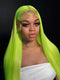 Dorsanee Neon Electric Lime Green 13x4 Lace Front Virgin Human Hair Wigs 200 Density