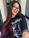Dorsanee Ombre Black Burgundy Red Student Affordable Back to School Graduation College Girl 13x4 Lace Front Human Hair Wig