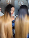 Dorsanee Ombre Black Strawberry Honey Blonde Bone Straight 13x4 Lace Front Human Hair Wigs 300 Density
