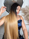 Dorsanee Ombre Black Strawberry Honey Blonde Bone Straight 13x4 Lace Front Human Hair Wigs 300 Density