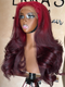 Dorsanee Ombre Bright Burgundy Cherry Deep Wine Red 13x4 Lace Front Virgin Human Hair Wig