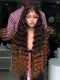 Dorsanee Ombre Dark Copper Brown Loose Deep Wave 300 Density 13x4 Lace Front Human Hair Wigs
