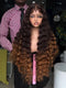 Dorsanee Ombre Dark Copper Brown Loose Deep Wave 300 Density 13x4 Lace Front Human Hair Wigs
