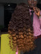 Dorsanee Ombre Dark Copper Brown Loose Deep Wave 300 Density 13x4 Lace Front Human Hair Wigs