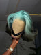 Dorsanee Ombre Pastel Green Black 8 10 12 inch Short Bob 13x4 Lace Front Human Hair Wig