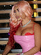 Dorsanee Ombre Pastel Pink Burgundy Red 13x4 Lace Front Virgin Human Hair Wig