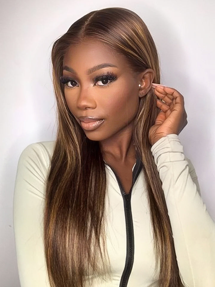 P4-27_Highlight_Straight_Lace_Frontal_Wig_Colored_Hair_100_Human_Hair