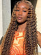 P4/27 Honey Blonde Brown Highlight Deep Wave 5x5 Lace Closure Wig 13x4 Lace Frontal Human Hair Wigs Colored Virgin Hair