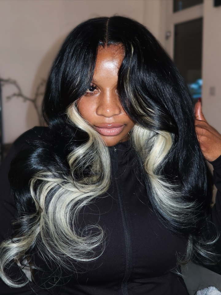 Dorsanee Peekaboo Black Blonde 13x4 Lace Front Virgin Human Hair Wigs