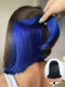Dorsanee Peekaboo Two Tones Black with Red Blonde Green Purple Blue Pink Short Straight Hair Bob Wigs