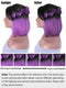 Dorsanee Peekaboo Two Tones Black with Red Blonde Green Purple Blue Pink Short Straight Hair Bob Wigs