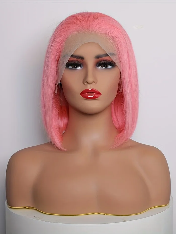 Pink_Straight_Bob_HD_Lace_Closure_Wigs_100_Real_Human_Hair_Part_Lace_Wig