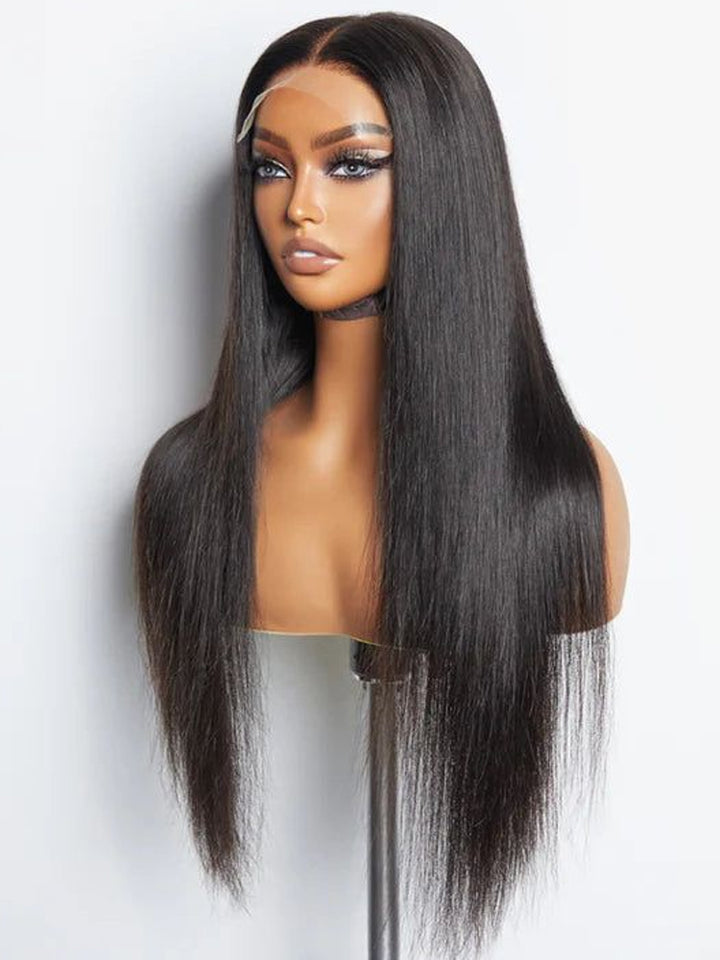 Pre-Plucked 180% Density Glueless 13x4 Frontal Lace Long Wig 100% Human Hair