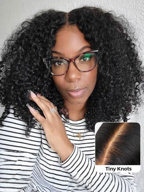 Pre-cut 9x6 Lace M-cap Wear Go Glueless Mini Knots Curly Hair HD Lace Front Wig Pre-plucked