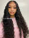 Pre Bleached Knots Glueless Water Wave HD Lace Front Wigs Wear Go Pre-cut Pre plucked Human Hair Wigs