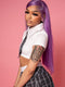 Dorsanee Purple Student Affordable Back to School Graduation College Girl 13x4 Lace Front Human Hair Wigs