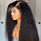 Dorsanee Hair 13x6 Kinky Straight Transparent Lace Front Wig 100% Virgin Human Hair Wig for woman