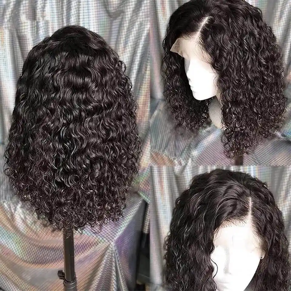 Dorsanee hair water wave 4×4 lace closure human hair wigs with baby hair