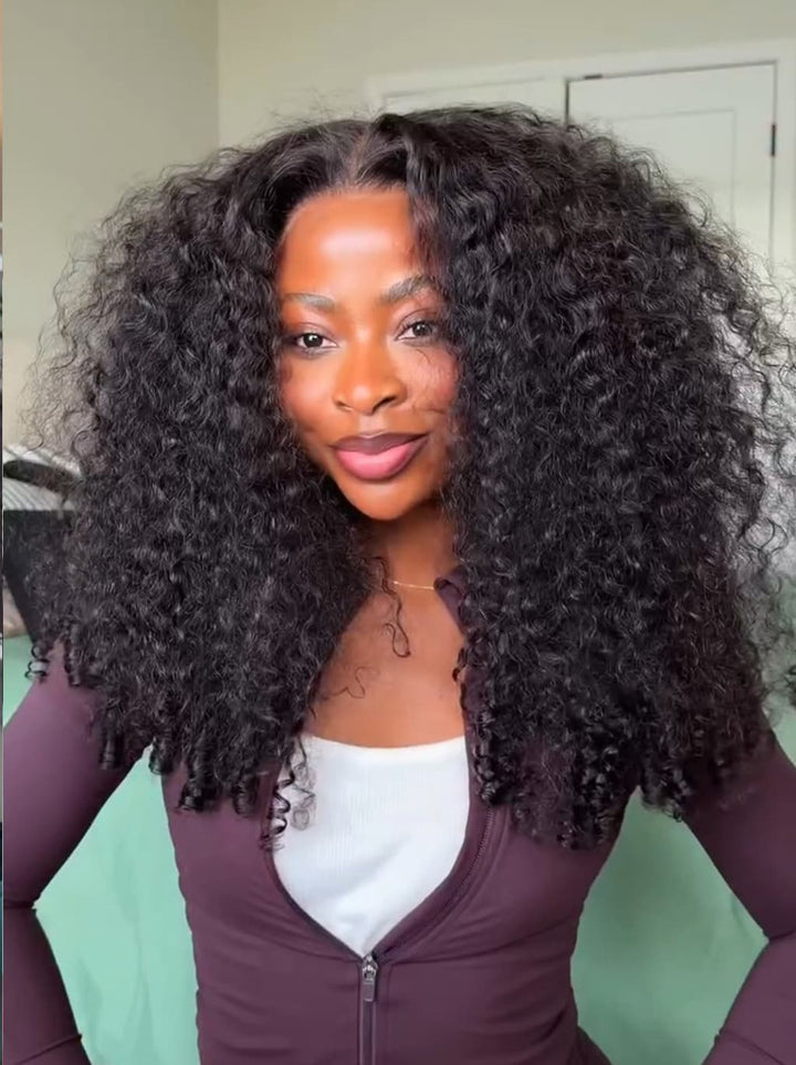Dorsanee Raw Burmese Curly Short Bob Elegant 13x4 Lace Frontal Human Hair Wigs