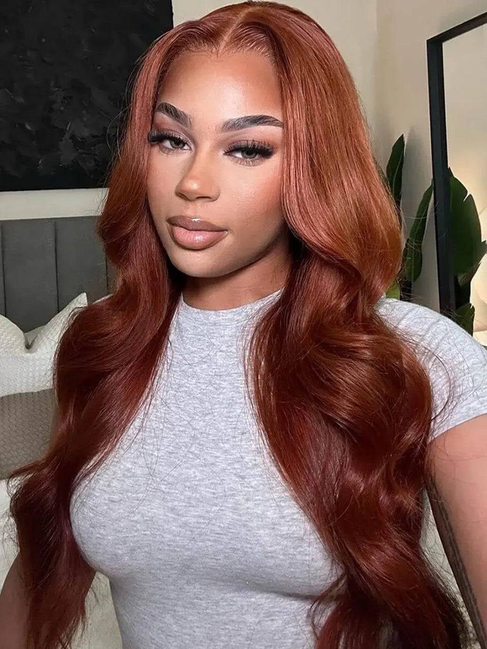 Dorsanee Hair Reddish_Brown_Body_Wave_Lace_Front_Wig_Human_Hair_33_Auburn_HD_Transparent_Lace_Frontal_Wigs_for_Women_Pre_Plucked_with_Baby_Hair