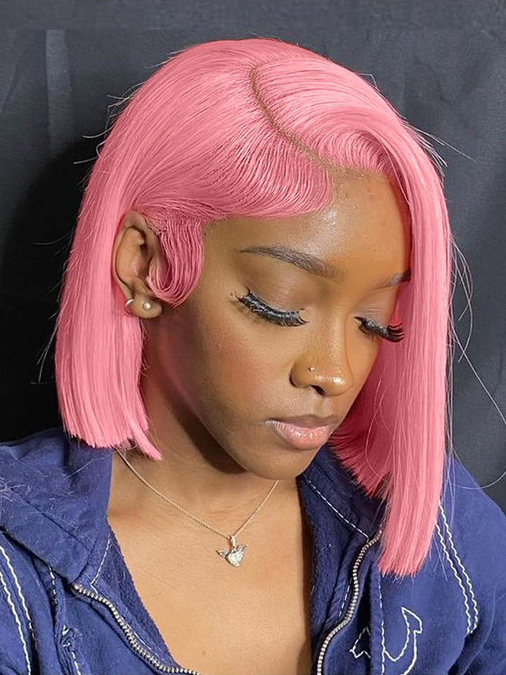 Rose_Pink_Short_Colored_Bob_Human_Hair_Wigs_Brazilian_13X4_Straight_Lace_Front_Wigs_Transparent_Lace_Pre_Plucked_Glueless_Wig