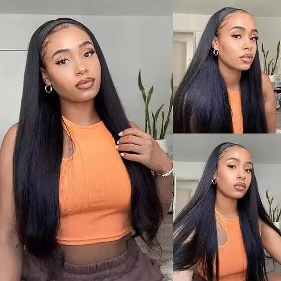 Dorsanee Hair Straight Headband Wig Human Hair Wigs For Black Women