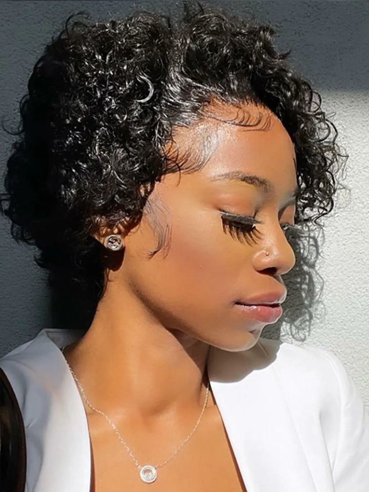 Dorsanee Pixie Cut Short Curly 13x4 Lace Front Human Hair Wigs