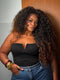 Dorsanee Spiral Kinky Curly Ombre Black Brown 13x4 Lace Front Human Hair Wigs