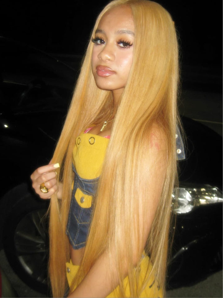Dorsanee Strawberry Golden Honey Blonde Bone Straight 13x4 Lace Front Human Hair Wigs