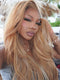 Dorsanee Sun-Kissed Golden Caramel Honey Blonde Luxury Summer Beach Vacations 13x4 Lace Front Human Hair Wigs