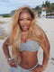 Dorsanee Sun-Kissed Golden Caramel Honey Blonde Luxury Summer Beach Vacations 13x4 Lace Front Human Hair Wigs
