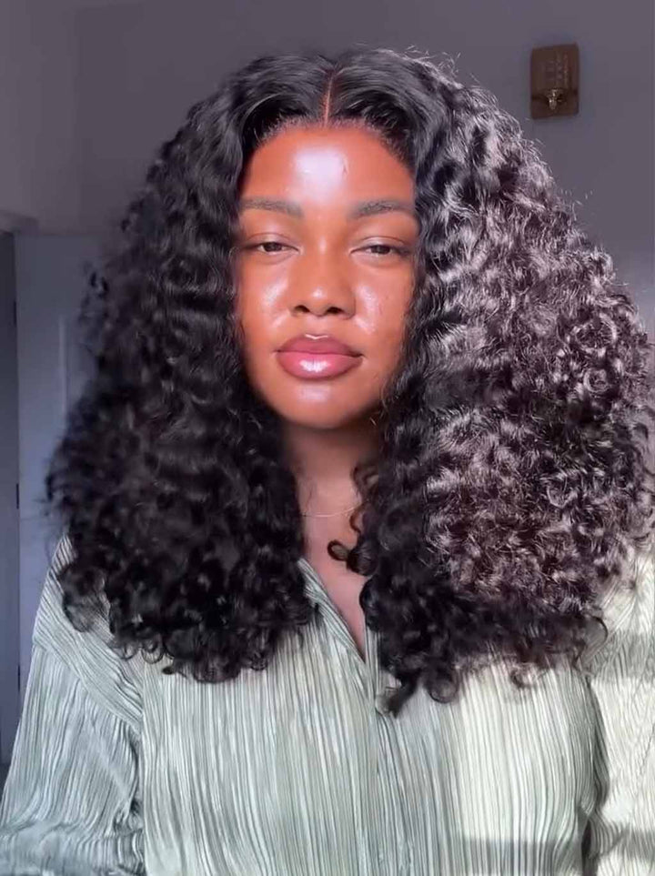 Dorsanee Tight Coily Kinky Curly Short Bob 13x4 Lace Frontal Human Hair Wigs
