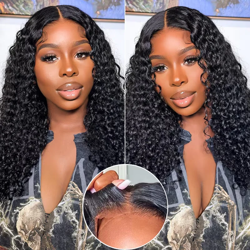 Dorsanee Hair Jerry Curly Wear Go Glueless 6x4 Lace Closure Wig Pre Cut Lace with Natural Hairline for black woman