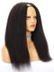 Glueless New U Part Kinky Straight Natural Black Wig